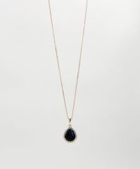 18K Rose Gold Plated Safir Sultan Damla Kolye