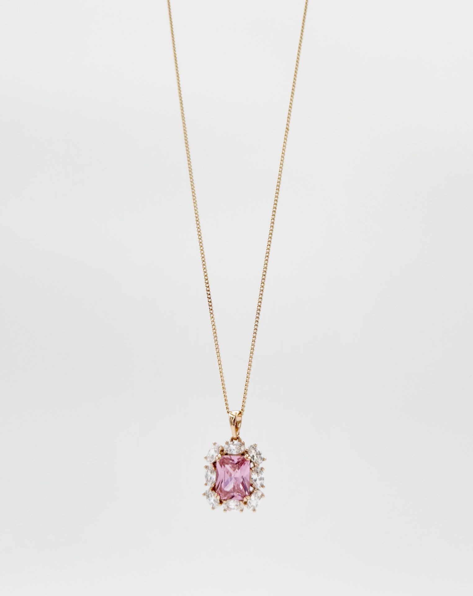 18K Rose Gold Plated Pembe Sultan Baget Kolye