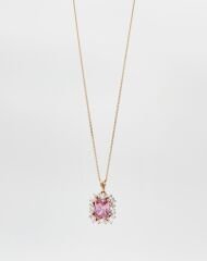 18K Rose Gold Plated Pembe Sultan Baget Kolye