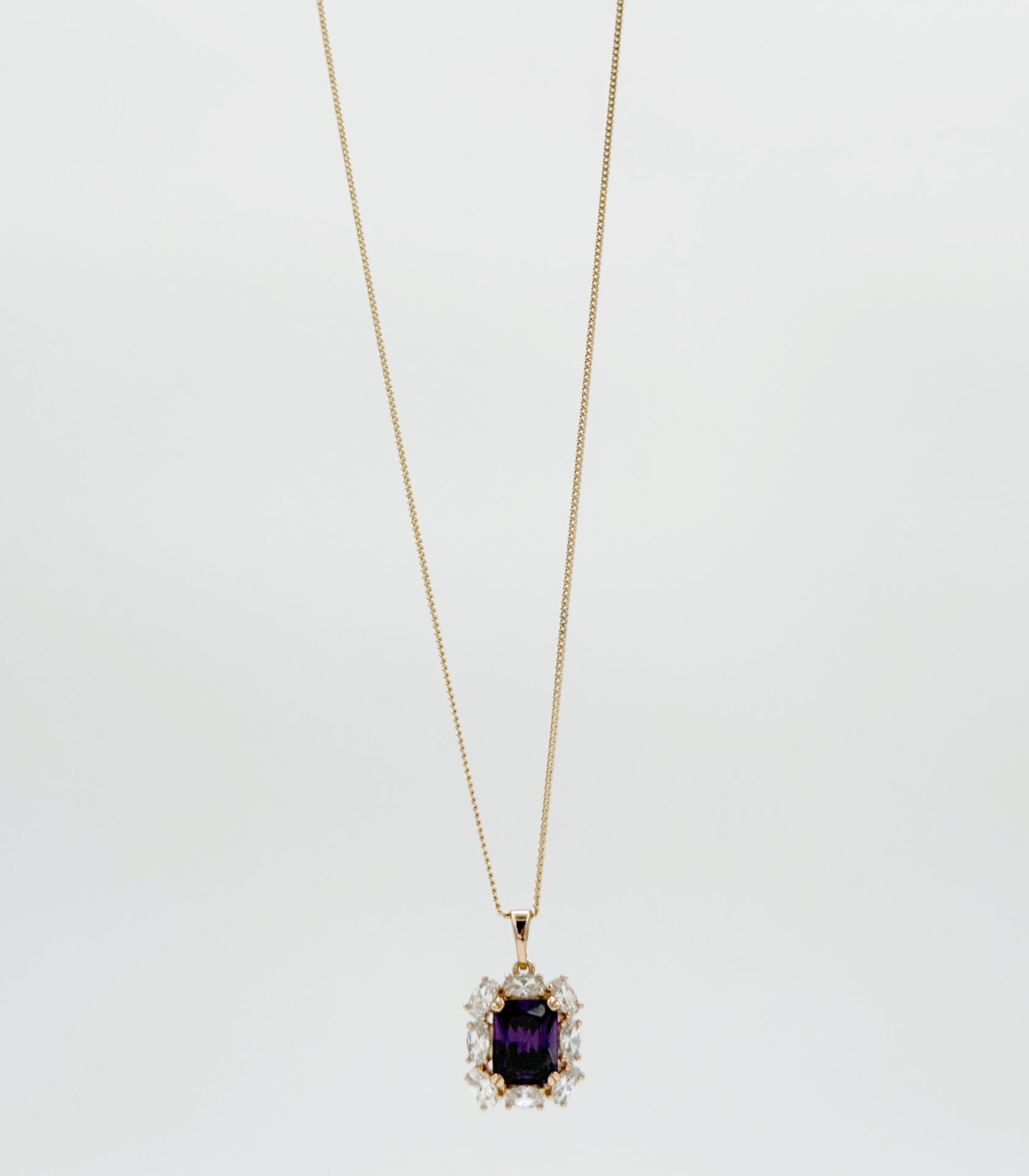 18K Rose Gold Plated Mor Sultan Baget Kolye