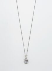 White Gold Plated Baget Kolye