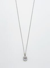 White Gold Plated Baget Kolye