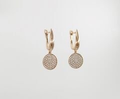 18K Rose Gold Plated Per Sempre Drop Küpe