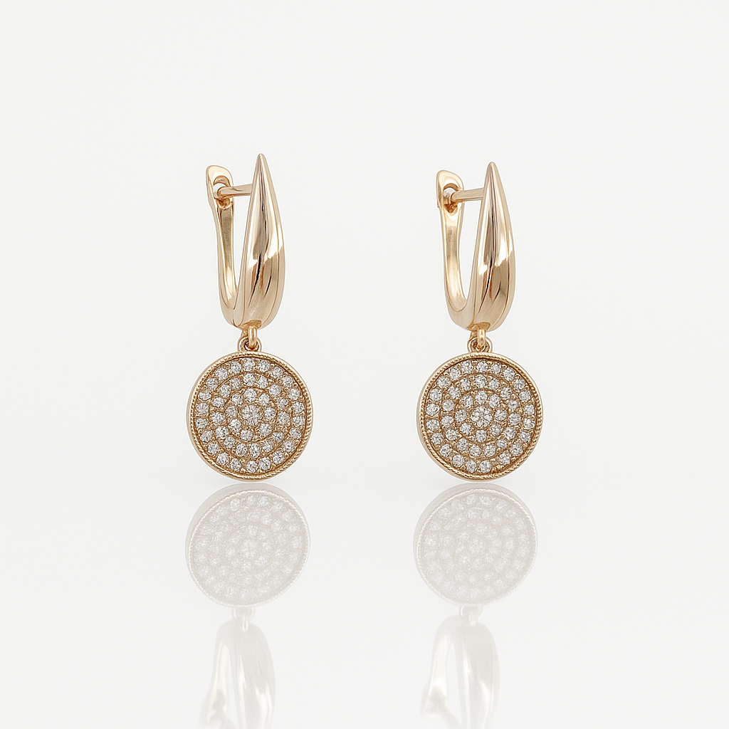 18K Rose Gold Plated Per Sempre Drop Küpe