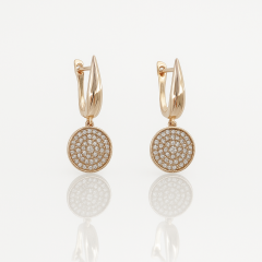 18K Rose Gold Plated Per Sempre Drop Küpe