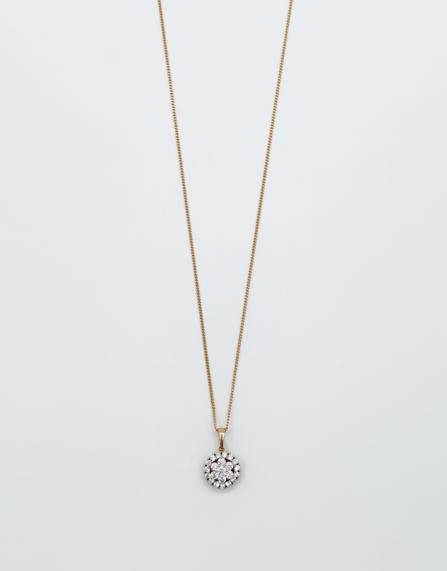 18K Rose Gold Plated Trapez Buket Kolye