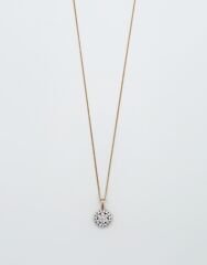 18K Rose Gold Plated Trapez Buket Kolye