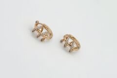 18K Rose Gold Plated Talismanic Hoop Küpe