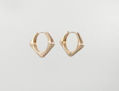 18K Rose Gold Plated Classical Hoop Küpe