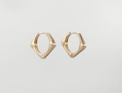 18K Rose Gold Plated Classical Hoop Küpe