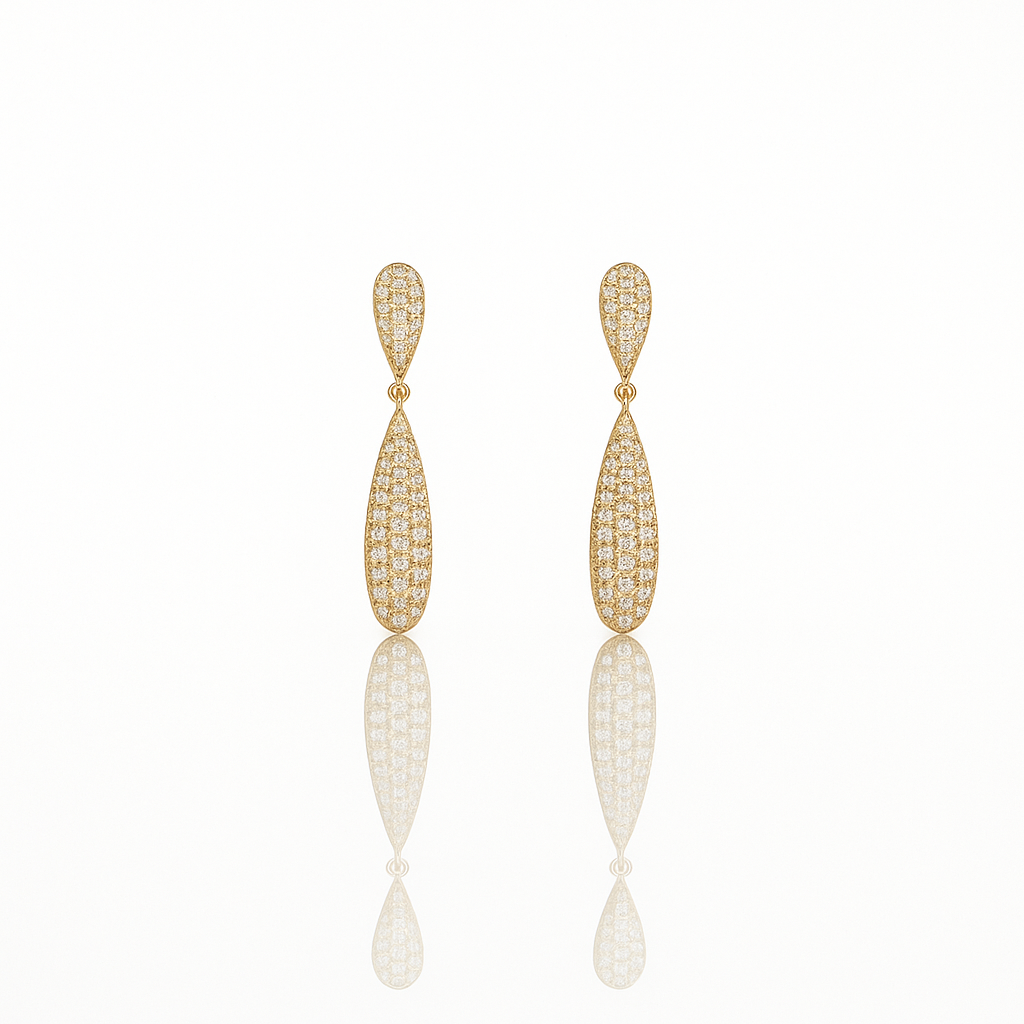 14K Gold Plated Fiona Drop Küpe