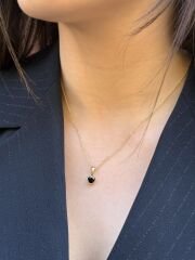 14K Gold Plated Black Love Kolye