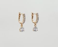 18K Rose Gold Plated Mimosa Drop Küpe