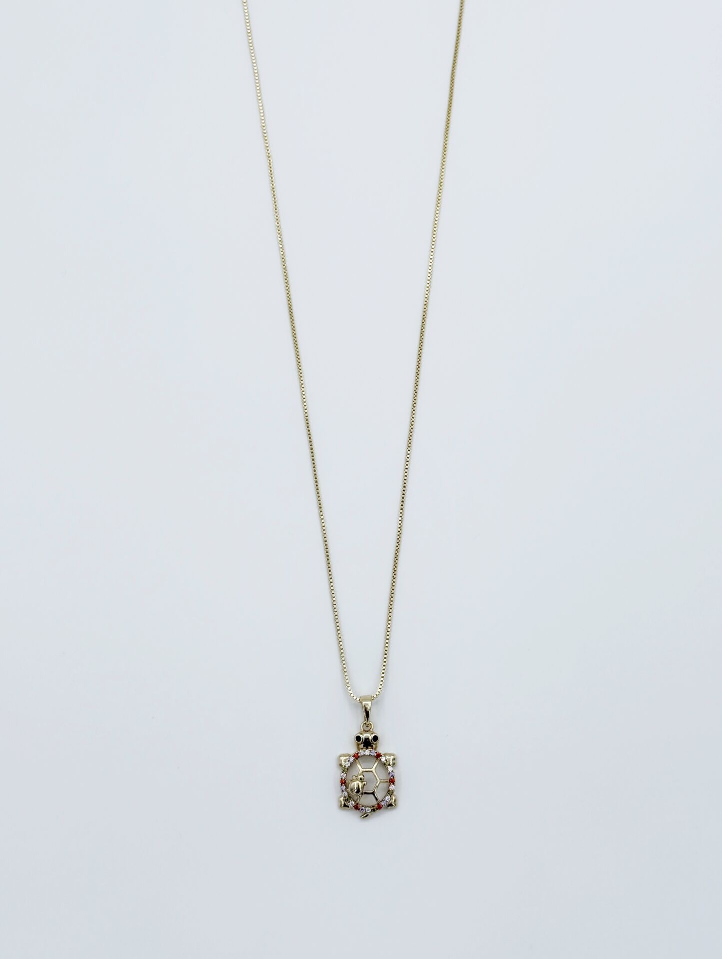 14K Gold Plated Familia Turtle Kolye