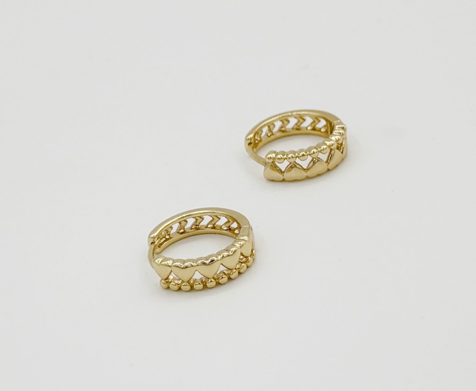 14K Gold Plated Amore Intenso Hoop Küpe