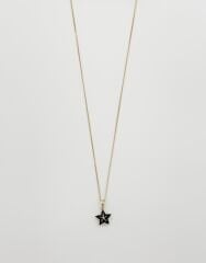 14K Gold Plated Dark Star Kolye