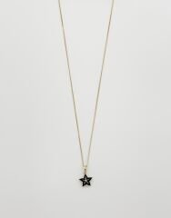 14K Gold Plated Dark Star Kolye