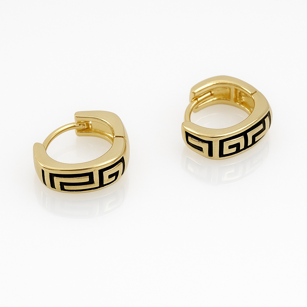 14K Gold Plated Mini Nero Hoop Küpe