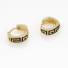 14K Gold Plated Mini Nero Hoop Küpe