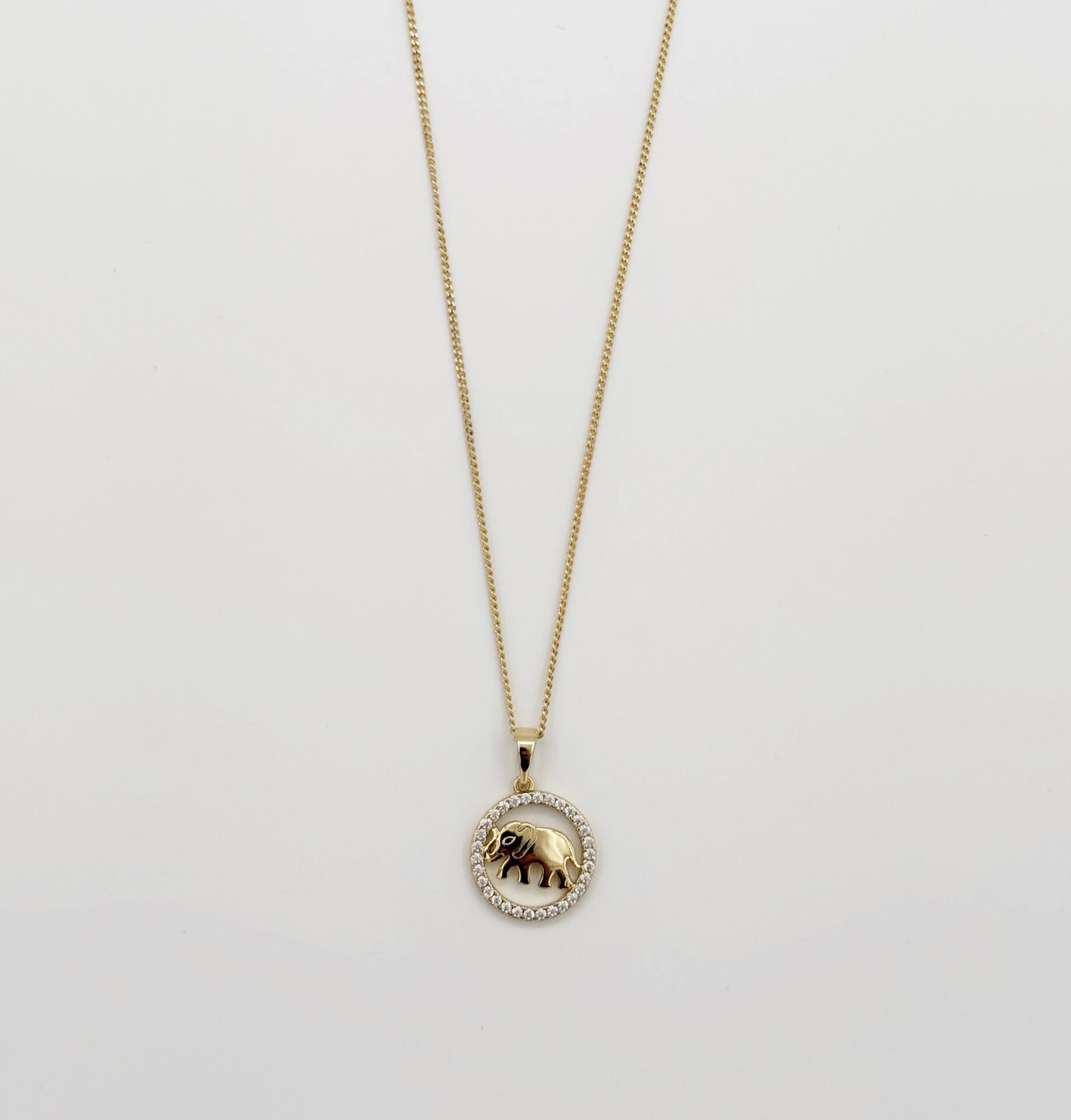 14K Gold Plated Lucky Elephant Kolye