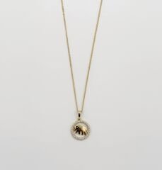 14K Gold Plated Lucky Elephant Kolye