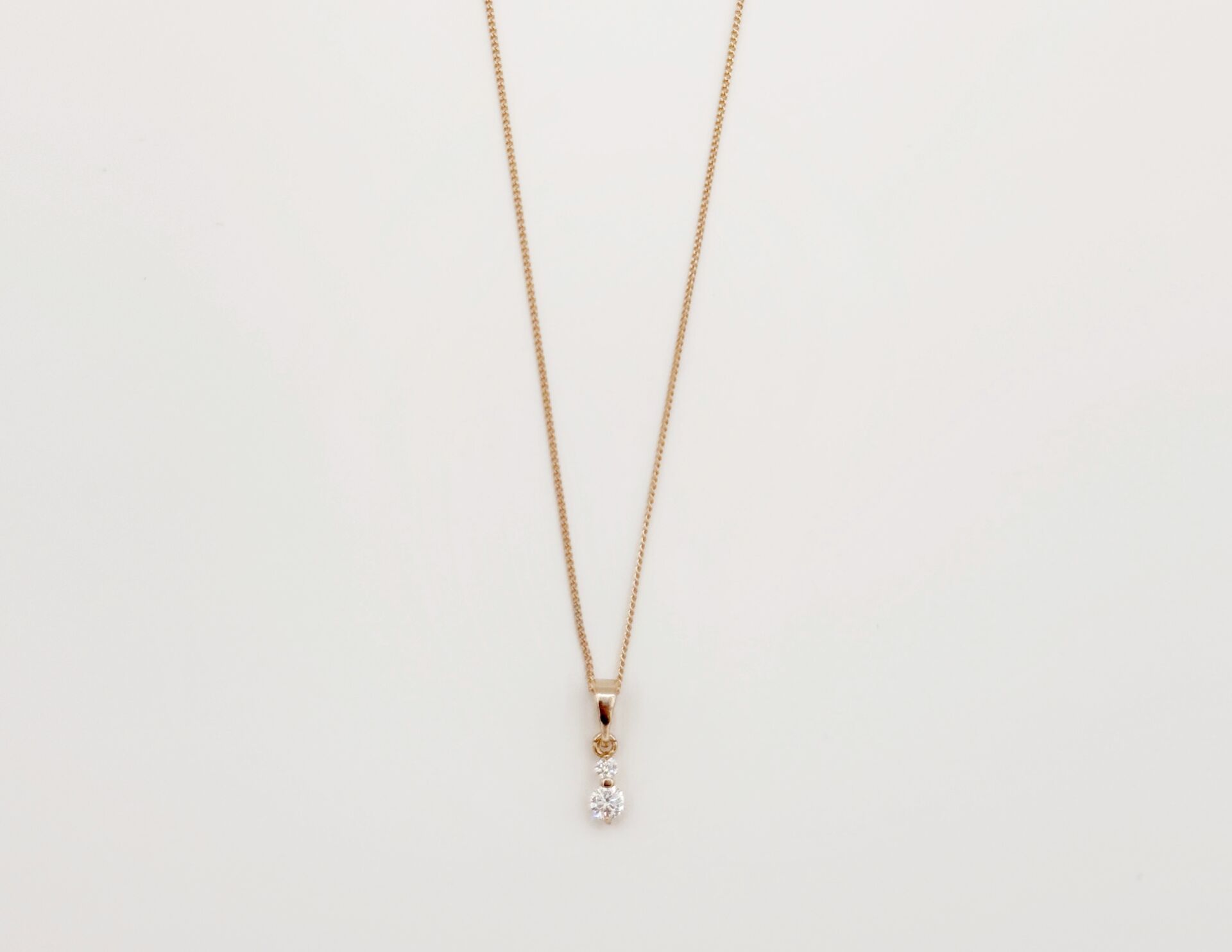 18K Rose Gold Plated Mini Di Simple Kolye