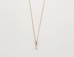 18K Rose Gold Plated Mini Di Simple Kolye