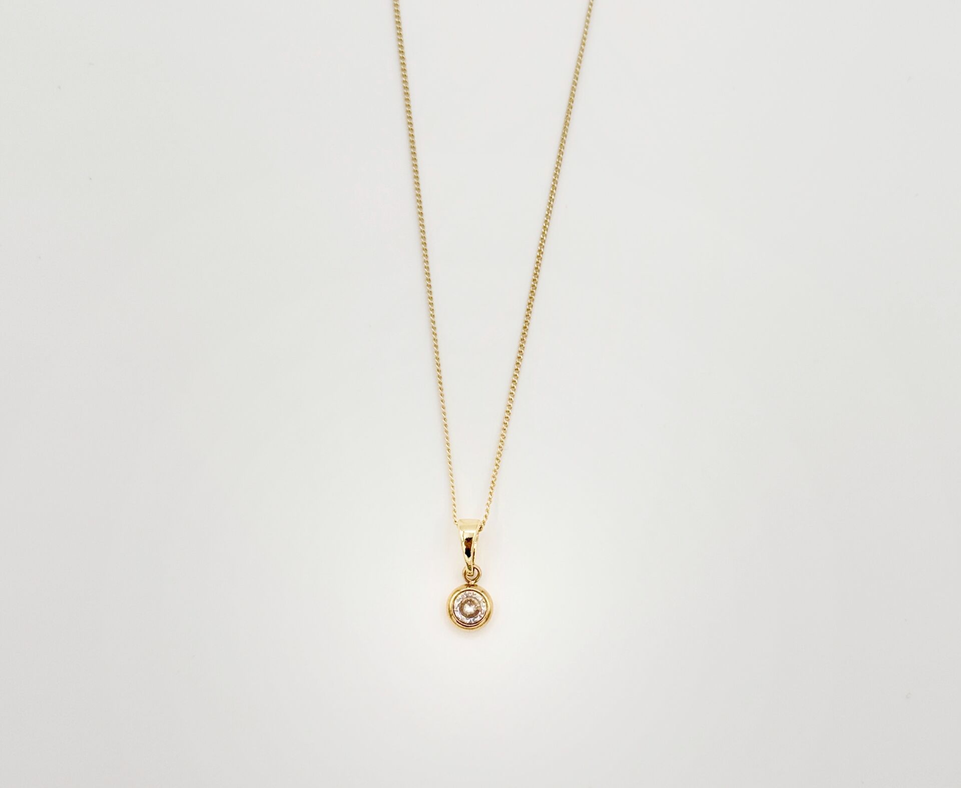 14K Gold Plated Minimal Classic Kolye