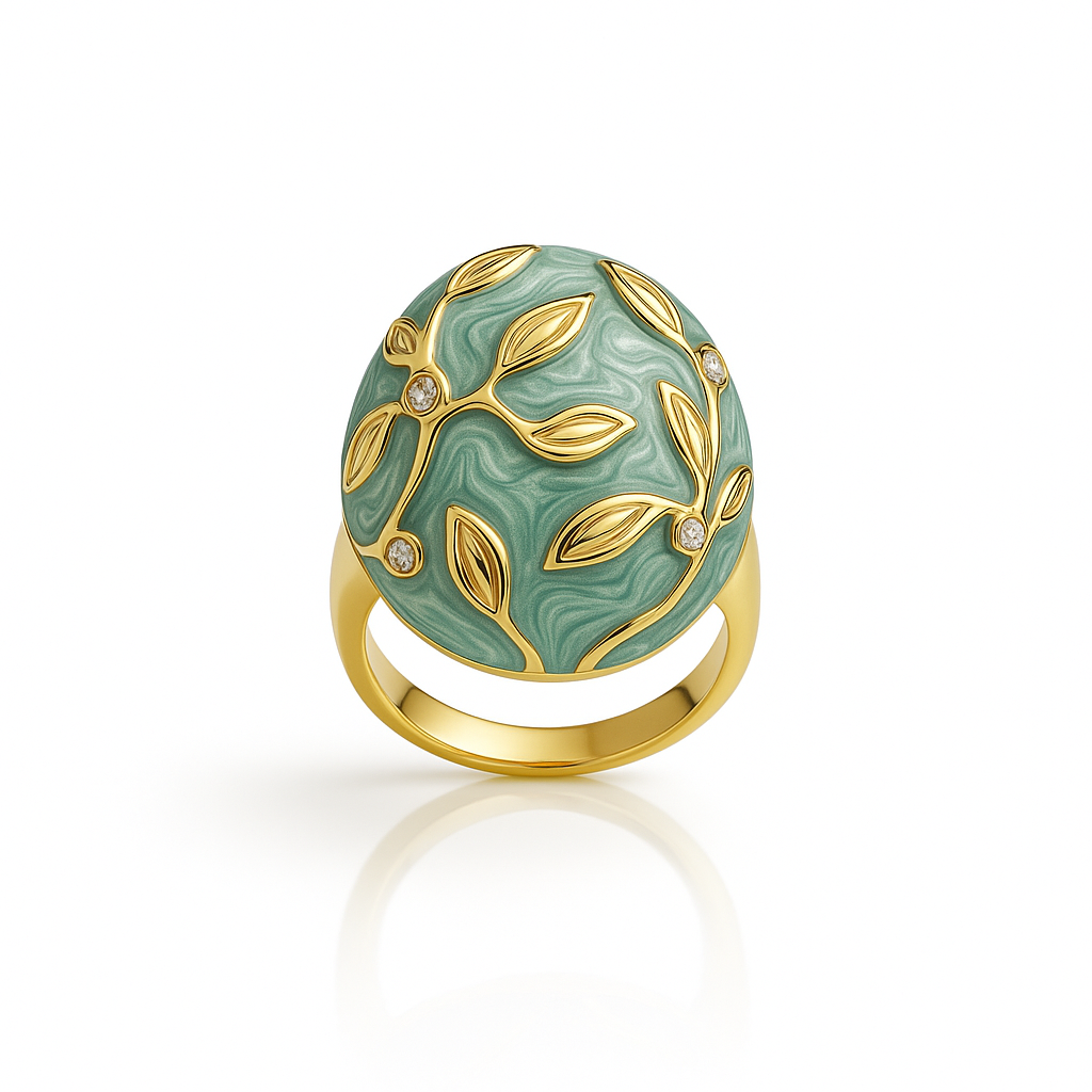 14K Gold Plated Verdeoro Yüzük