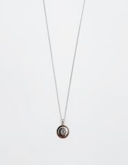 White Gold Plated Locked Eye Kolye