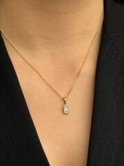 14K Gold Plated Dia Baget Kolye