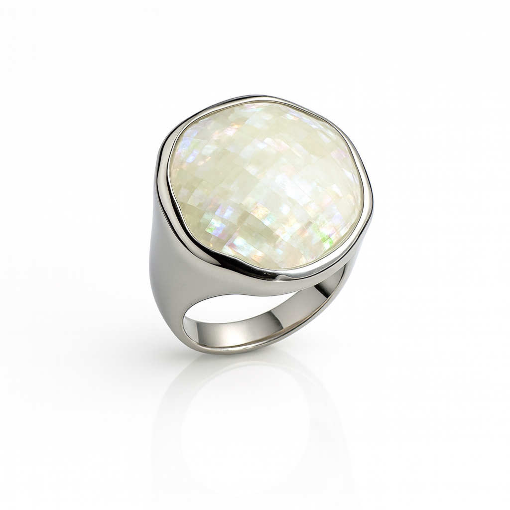 White Gold Plated Luce di Mare Yüzük