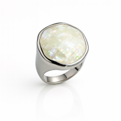 White Gold Plated Luce di Mare Yüzük