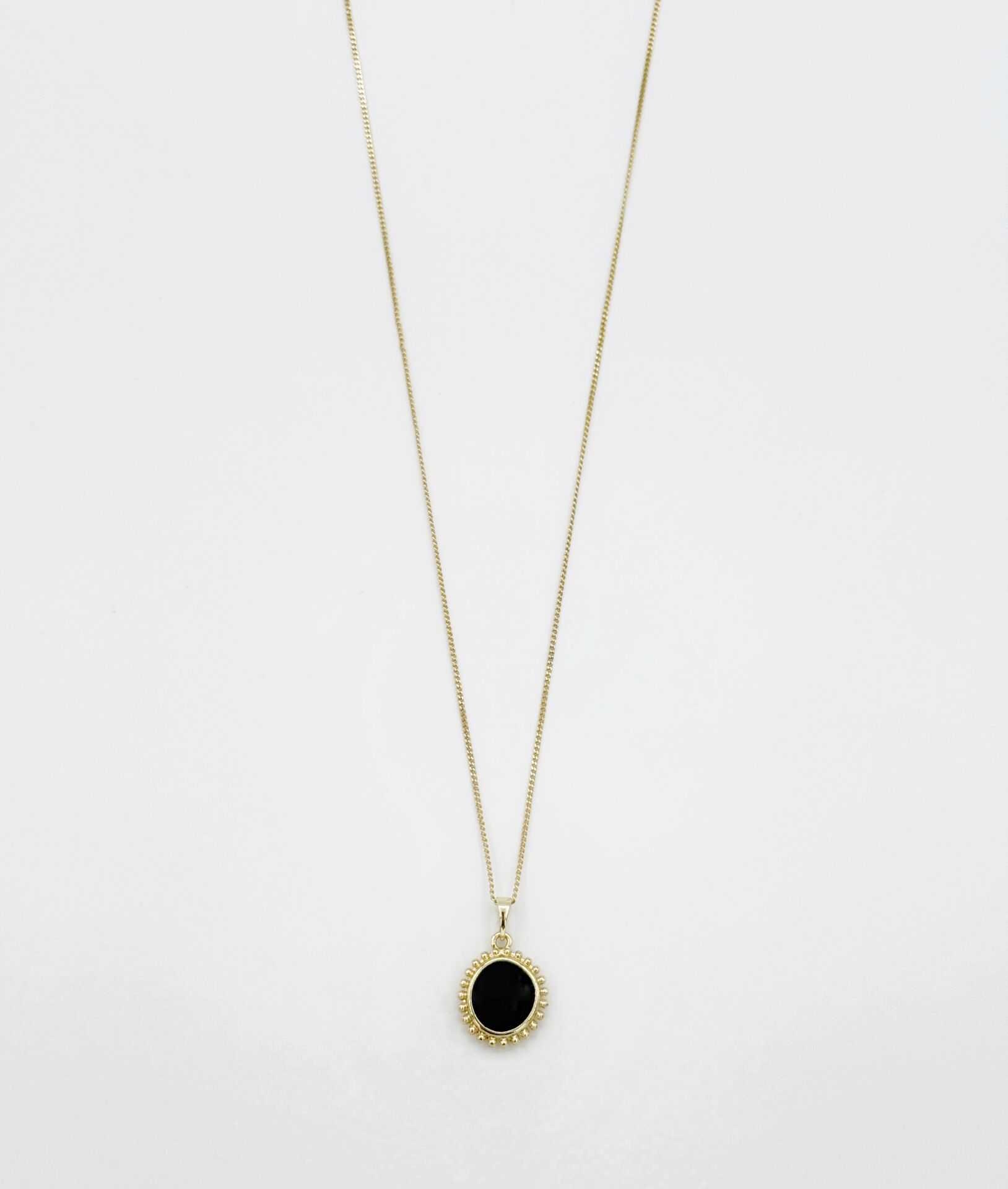 14K Gold Plated Solar Eclipse Kolye