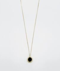 14K Gold Plated Solar Eclipse Kolye