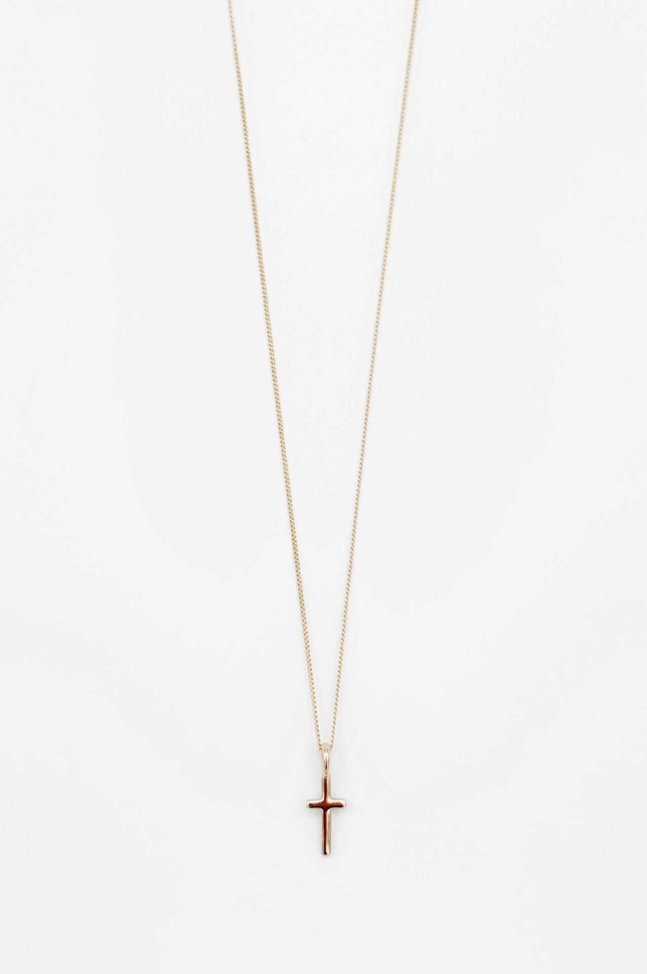 18K Rose Gold Plated Mini Cross Kolye