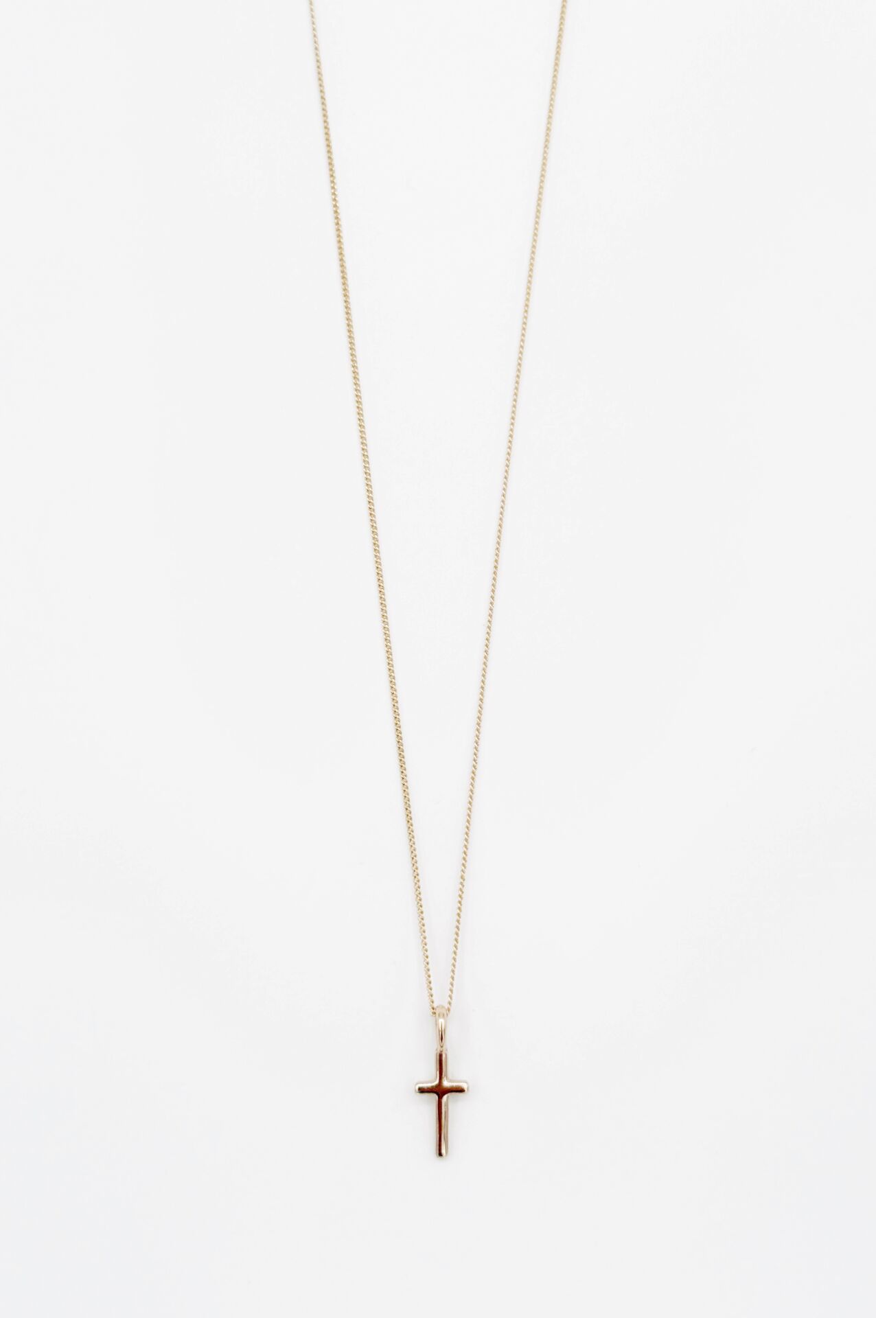 18K Rose Gold Plated Mini Cross Kolye