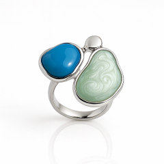 White Gold Plated Laguna Yüzük