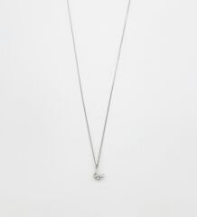 White Gold Plated Işıltılı Kelebek Kolye