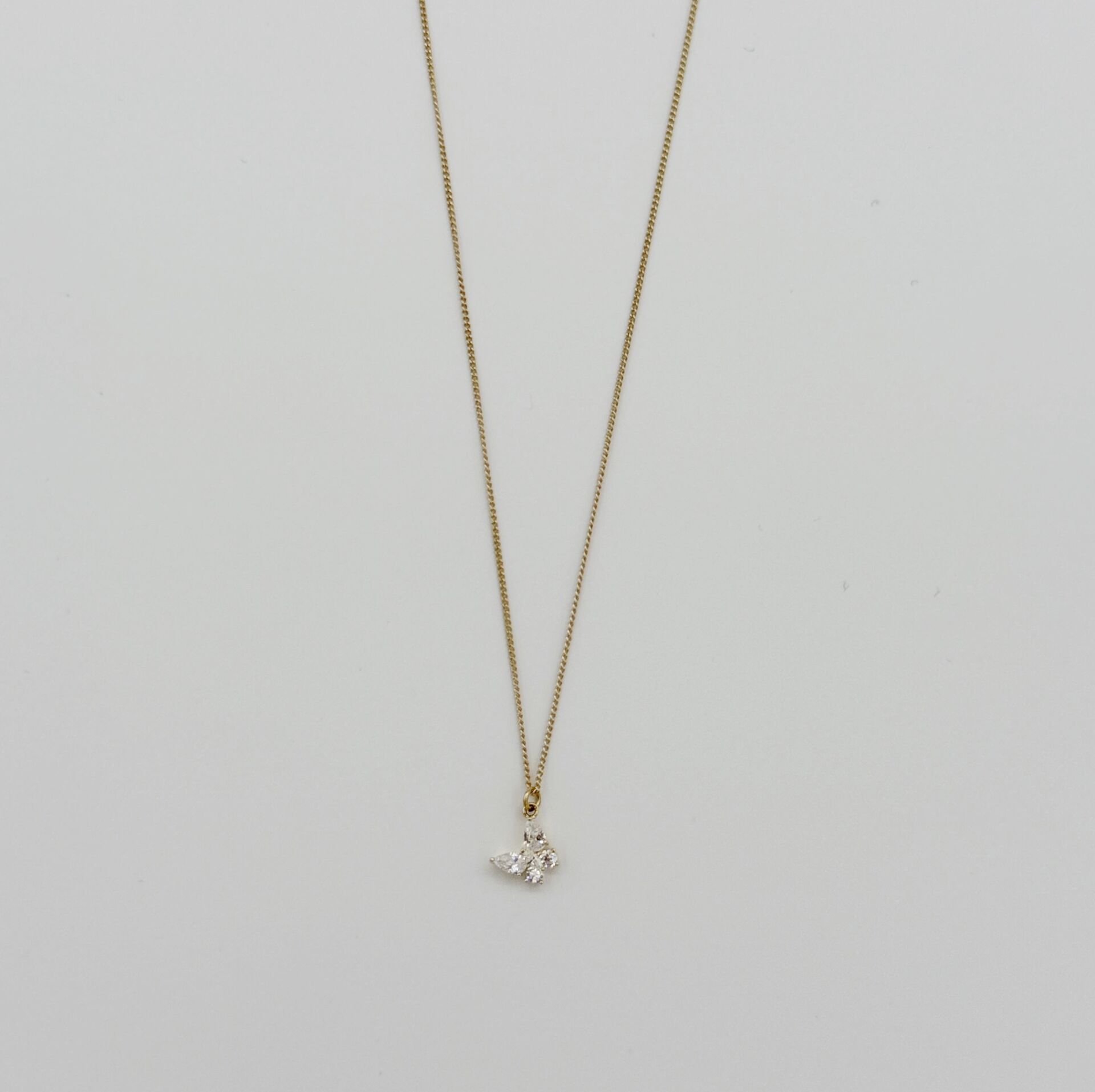 14K Gold Plated Smallest Butterfly Kolye