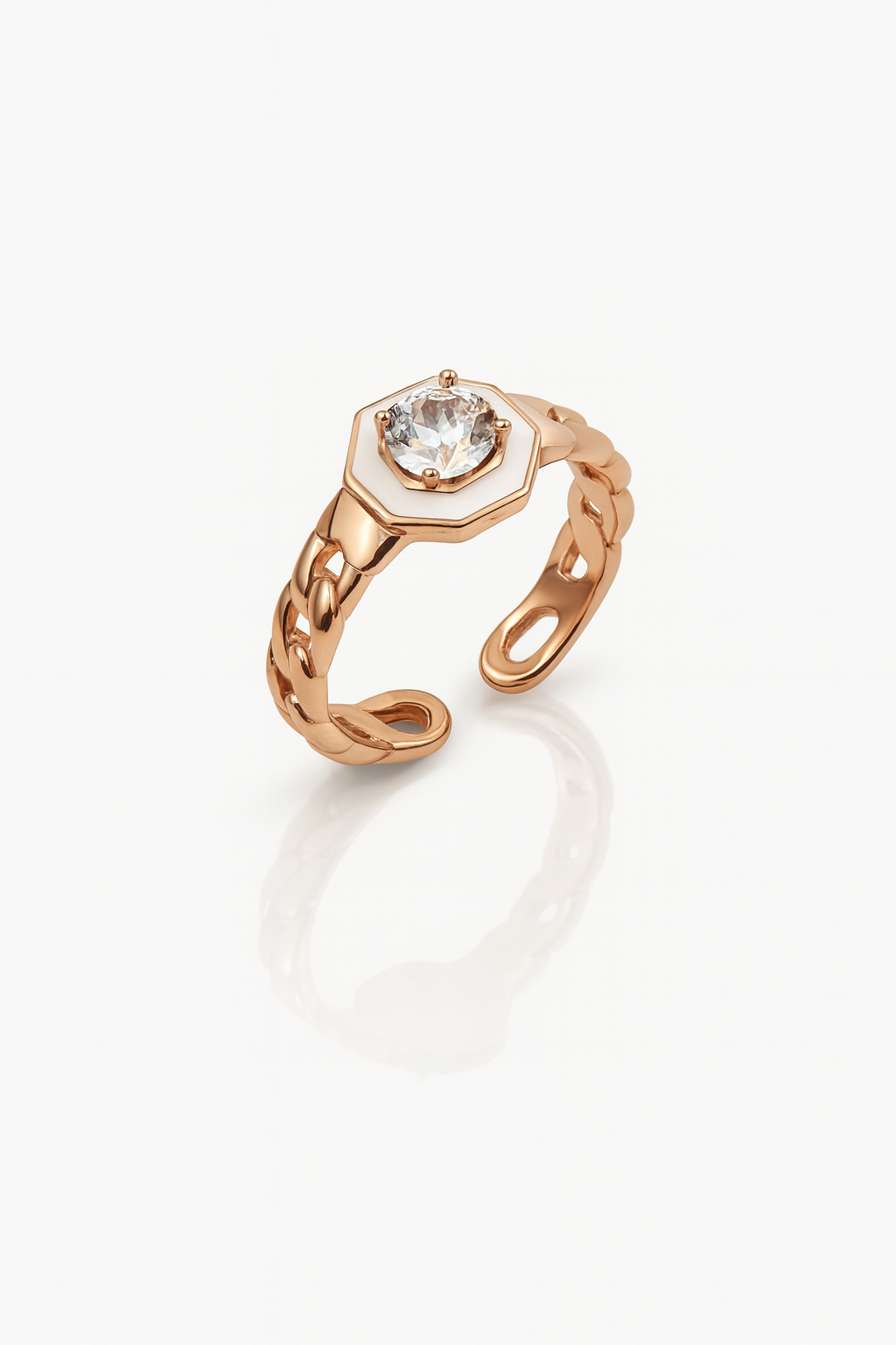 18K Rose Gold Plated White Dream Yüzük