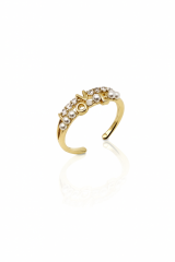 14K Gold Plated Love Pearl Yüzük