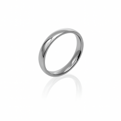 White Gold Plated Simple Yüzük