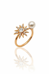 18K Rose Gold Plated Pearl Of The Sun Yüzük