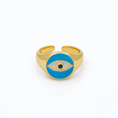 14K Gold Plated Blu Eye Yüzük