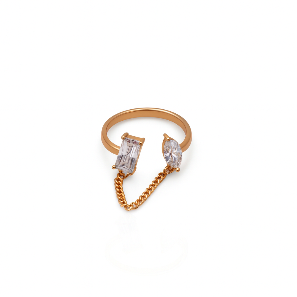18K Rose Gold Plated Glamorous Yüzük