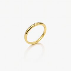 14K Gold Plated Mini Tria Stone Yüzük