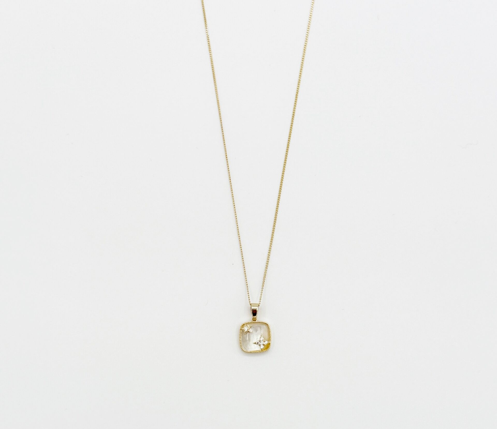 14K Gold Plated Pearly Sirius Kolye