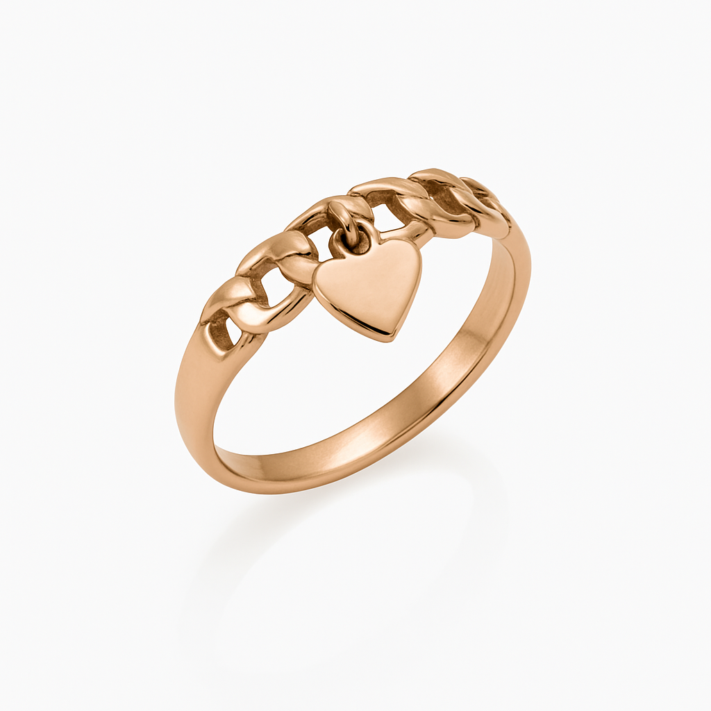 18K Rose Gold Plated Love Loop Yüzük
