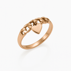 18K Rose Gold Plated Love Loop Yüzük